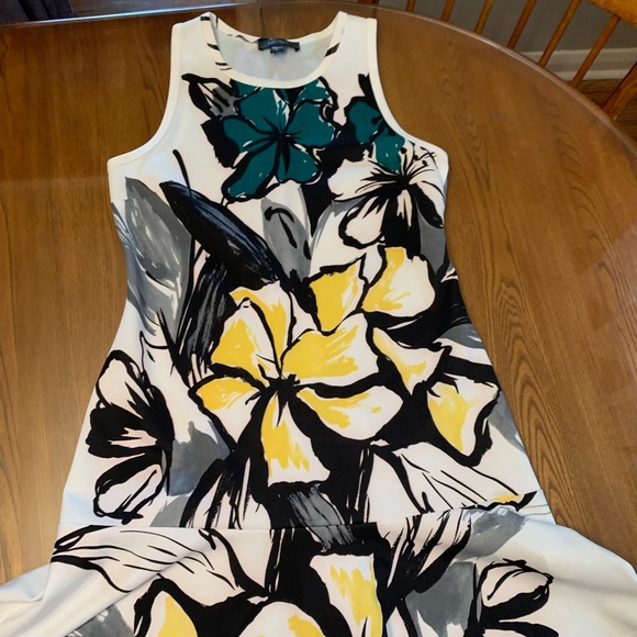 WOMENS KAREN KANE SCUBA FLOWER TANK DRESS - Picture 7 of 8